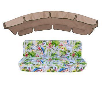 Комплект подушек для качелей eGarden Loros Rojo 180x110x6 кофейный тент 120x210 4882 фото