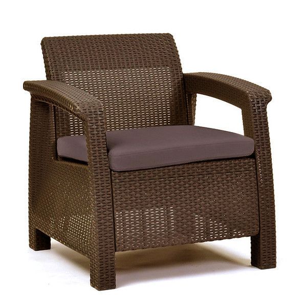 Комплект крісел пластикових Keter Corfu Duo, коричневий 894913110 фото