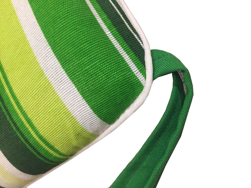 Матрас для шезлонга eGarden Verrano вертикальная зеленая полоска 190x56x5 см 4647 фото
