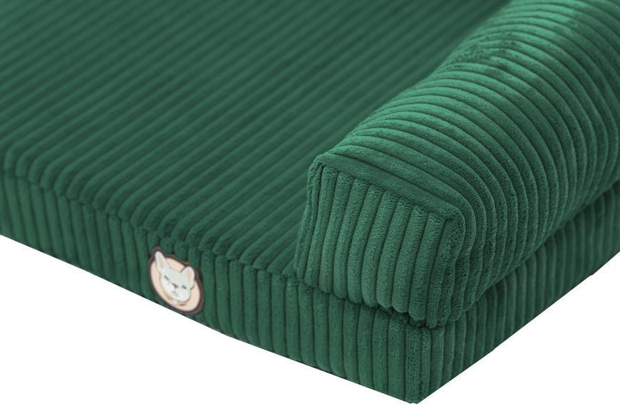 Лежак для собак eGarden Comfort Box, кордовый велюр 50х75 зелений 6051 фото