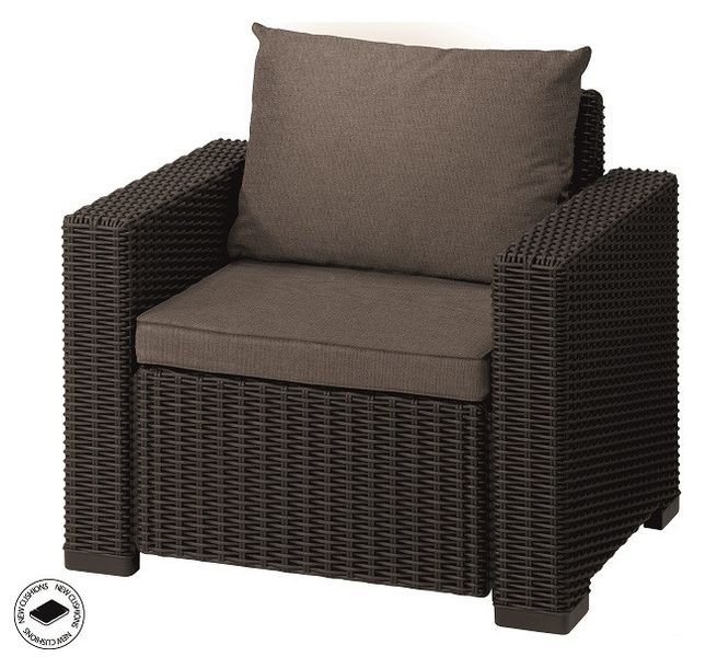 Комплект крісел для саду Keter, 2 шт, Сalifornia chair (x2), тепло-сірий 1187794142 фото
