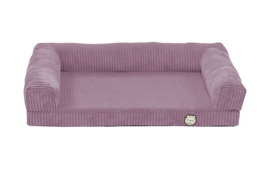 Лежак для собак eGarden Comfort Box, кордовый велюр 50х75 розовый 6053 фото