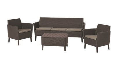 Комплект садовой мебели Keter Salemo 3 seater set, коричневый 1187794297 фото