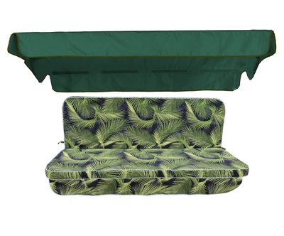 Комплект подушек для качелей eGarden KENTIA 170х110х6 тёмно-зелёный тент 120х200 5253 фото