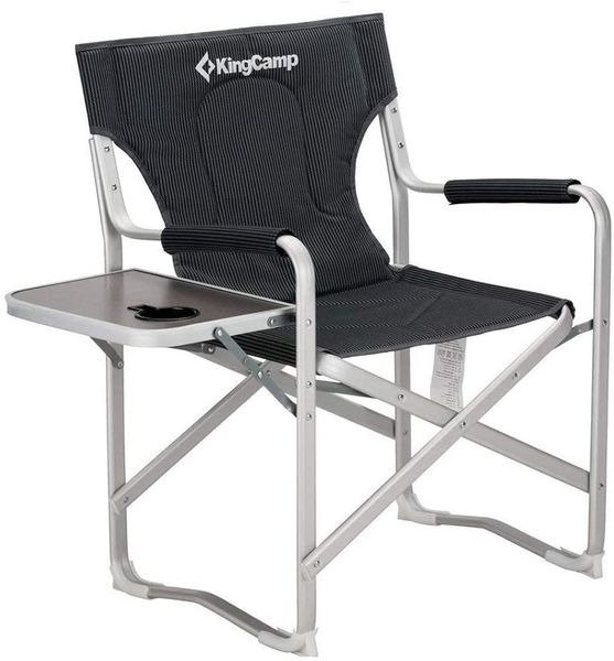 Крісло KingCamp Deluxe Director chair(KC3821) BLACK STRIPE KC3821 BLACK STRIPE фото
