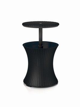 Стол - бар пластиковый Keter Cool Bar Rattan, цвет серый 1651042252 фото