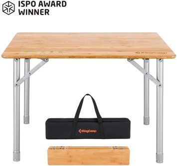 Складаний стіл KingCamp 4-Folding Bamboo Table S(KC3955) BAMBOO COLOR 11503 фото