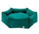 Лежак для собаки eGarden Hexasoft Nest D55 велюр emerald зелений 6024 фото