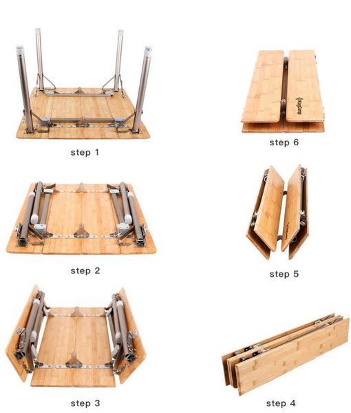 Стол KingCamp 4-Folding Bamboo Table S KC3955 4833 фото