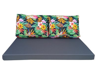 Комплект водовідштовхуючих подушок для палет-дивана eGarden FLORAL 120x80x10/120x60x20 5201 фото