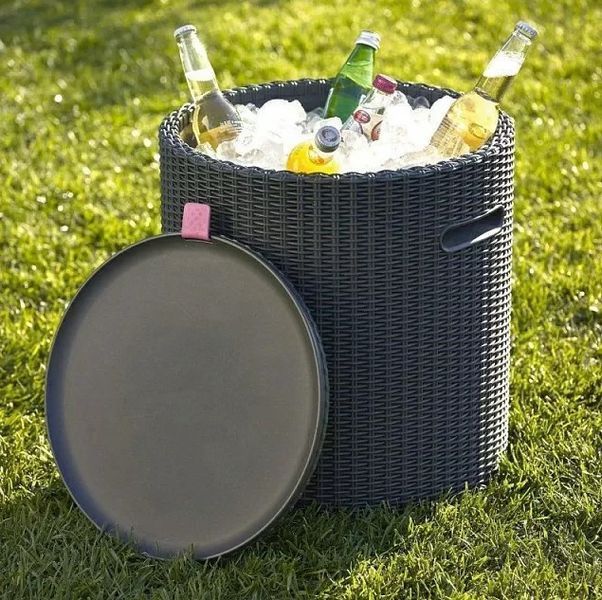 Стіл-бар Keter COOL STOOL, пластик, антрацит 2149671133 фото