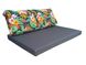 Комплект водовідштовхуючих подушок для палет-дивана eGarden FLORAL 120x80x10/120x60x20 5201 фото 2