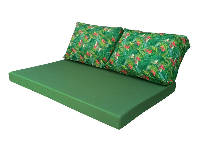 Комплект водовідштовхуючих подушок для палет-дивана eGarden RED SALVIA 120x80x10/120x60x20 5204 фото