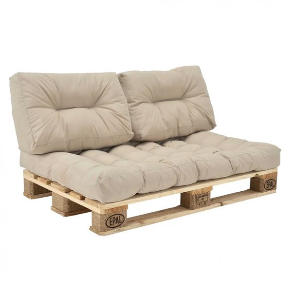 Комплект подушок eGarden Paletta для паллет-дивана бежевий 4309 фото