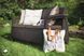 Софа садова пластикова Keter Corfu love seat max, коричнева 1199342176 фото 3