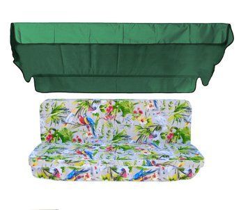 Комплект подушок для гойдалки eGarden Loros Rojo 170x110x6 зелений тент 120x200 4885 фото