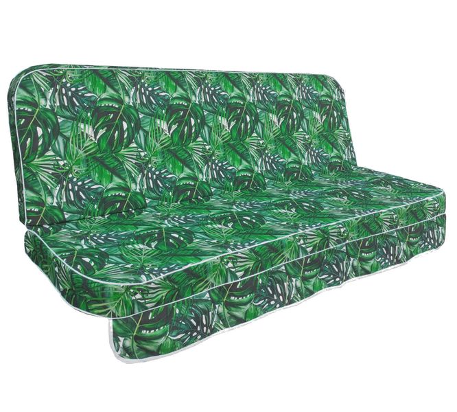 Комплект подушек для качелей люкс eGarden Ficus 170x110x10 зелёный тент 120x200 5073 фото