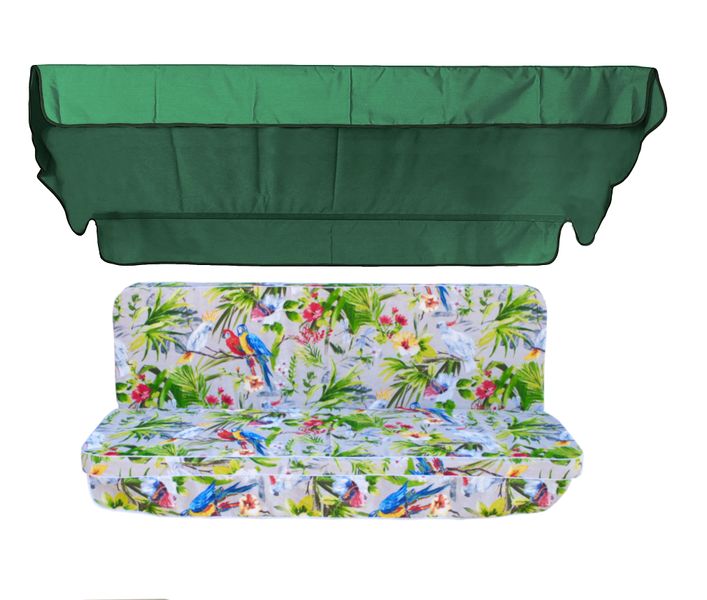 Комплект подушок для гойдалки eGarden Loros Rojo 170x110x6 зелений тент 120x200 4890 фото