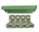 Комплект подушок для гойдалки водовідштовхуючий eGarden FLORAL 170x110x6 зелений тент 120x200 5182 фото 1