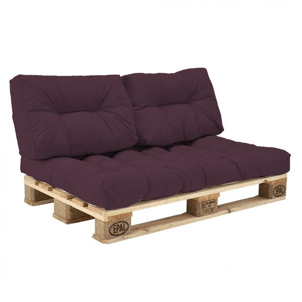 Комплект подушок eGarden Paletta для паллет-дивана бордо 4311 фото