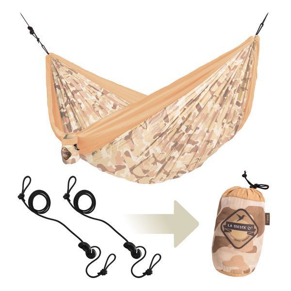 Двухместный туристичский гамак La Siesta Colibri Camo CLH20-C6 sahara 7948 фото