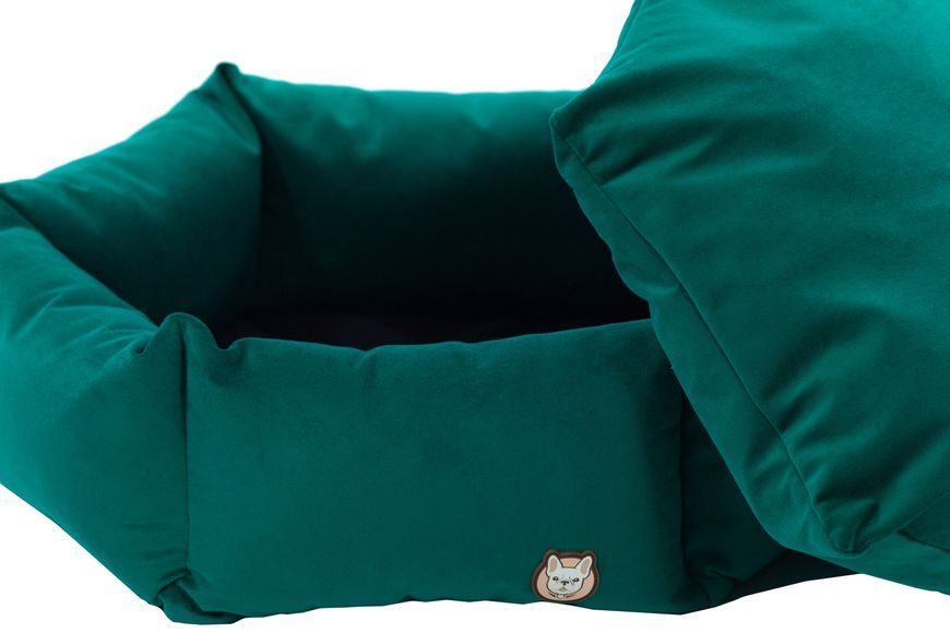Лежак для собаки eGarden Hexasoft Nest D70 велюр emerald зеленый 6002 фото