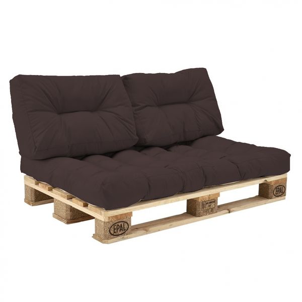 Комплект подушек eGarden Paletta для паллет-дивана коричневый 4312 фото