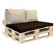 Комплект подушок для палет-дивана eGarden Premium texsilk 120x80x10 коричневий/бежевий 5179 фото 1