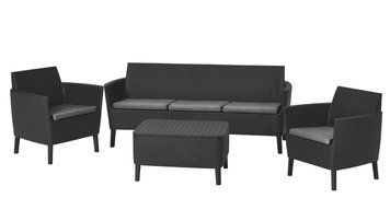 Комплект садовой мебели Keter Salemo 3 seater set, графит - прохладный серый 1231455882 фото