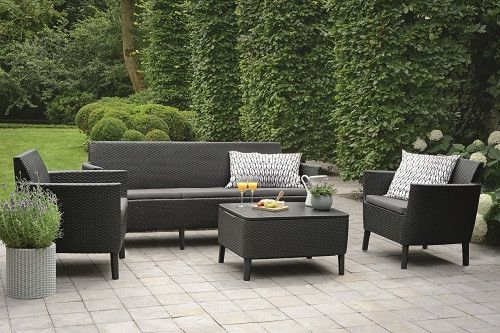 Комплект садових меблів Keter Salemo 3 seater set, графіт - прохолодний сірий 1231455882 фото