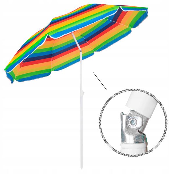 Пляжный зонт с регулированной высотой и наклоном Springos 180 см BU0009 2134 фото