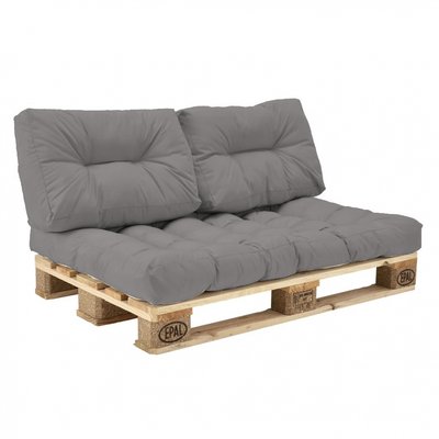 Комплект подушок eGarden Paletta для паллет-дивана сірий 4315 фото