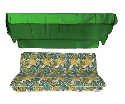 Комплект подушок для гойдалки eGarden Fauna 170x110x6 зелений тент 120x200 4850 фото