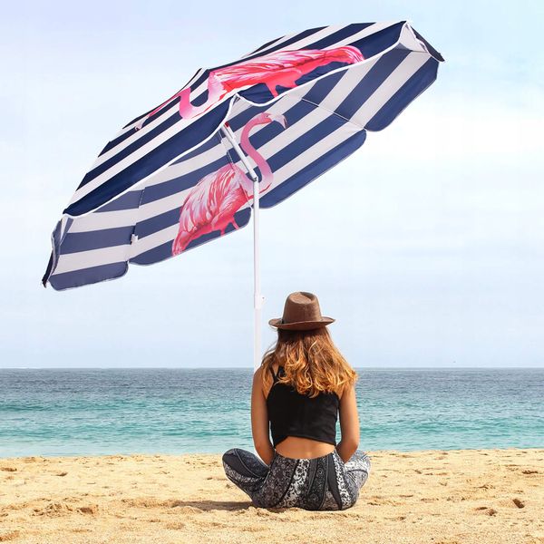 Пляжный зонт с регулированной высотой и наклоном Springos 180 см BU0012 2137 фото