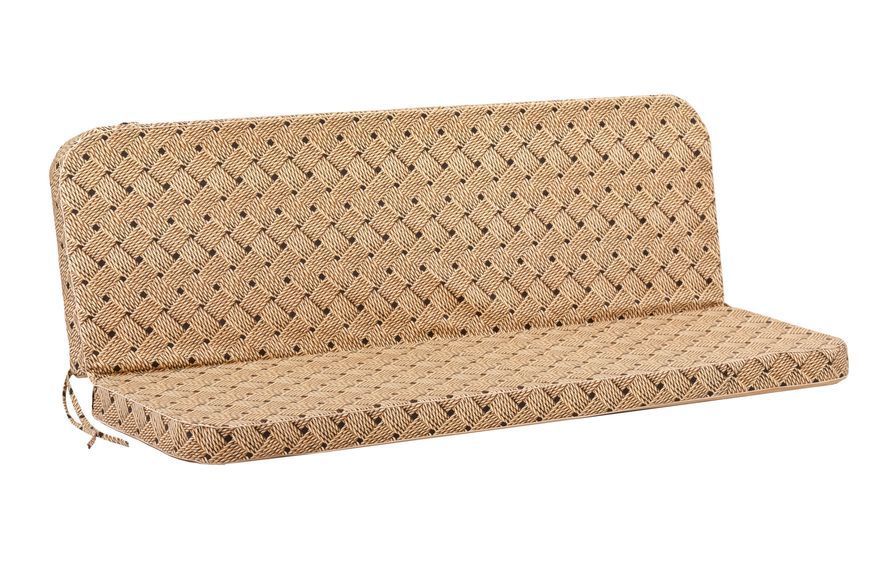 Матрац для гойдалки eGarden Victoria 180x110x8 тканина з тефлоновим покриттям Ротанг коричневий 6194 фото