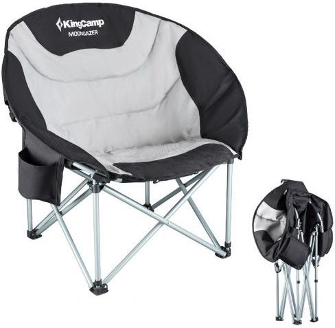 Раскладное кресло KingCamp Moon Camping Chair with Cooler (KC3989) Black/grey KC3989 фото
