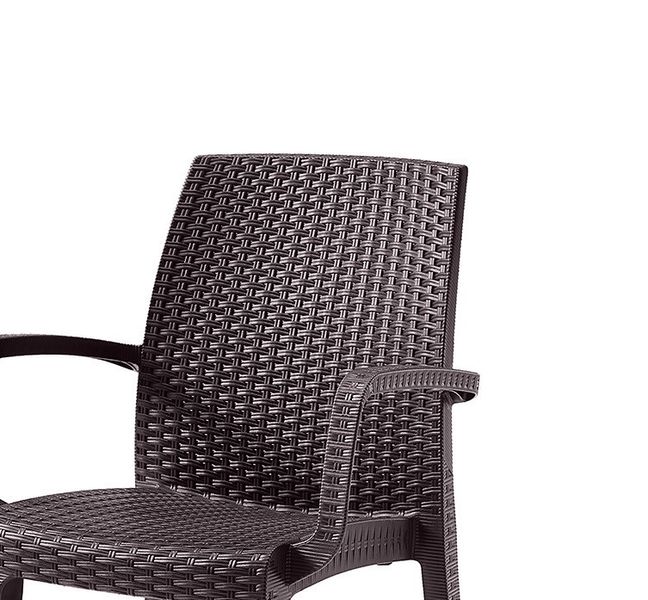 Стул садовый пластиковый BICA Verona armchair, коричневый 1862466158 фото