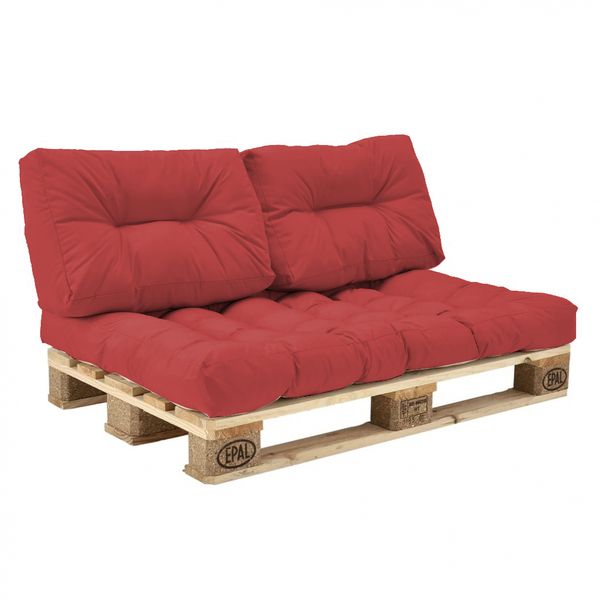 Комплект подушек eGarden Paletta для паллет-дивана красный 4318 фото