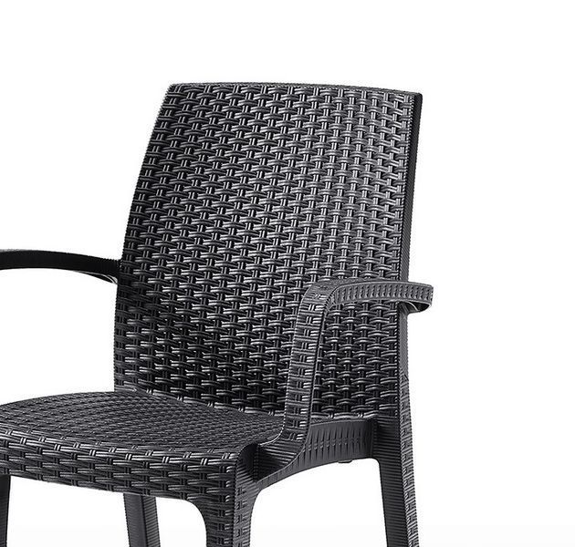 Стілець садовий пластиковий BICA Verona armchair, графіт 1862471394 фото