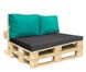 Комплект водовідштовхуючих подушок для палет-дивана eGarden Rio 120x80x10 сірий/бірюза 5177 фото 1