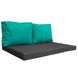 Комплект водовідштовхуючих подушок для палет-дивана eGarden Rio 120x80x10 сірий/бірюза 5177 фото 2