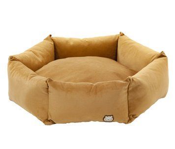 Лежак для собаки eGarden Hexasoft Nest D90 велюр leather brown светло коричневый 6032 фото