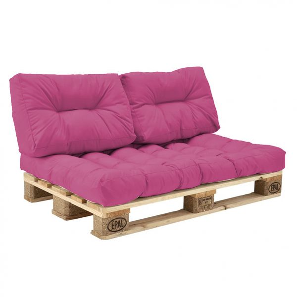 Комплект подушек eGarden Paletta для паллет-дивана розовый 4319 фото