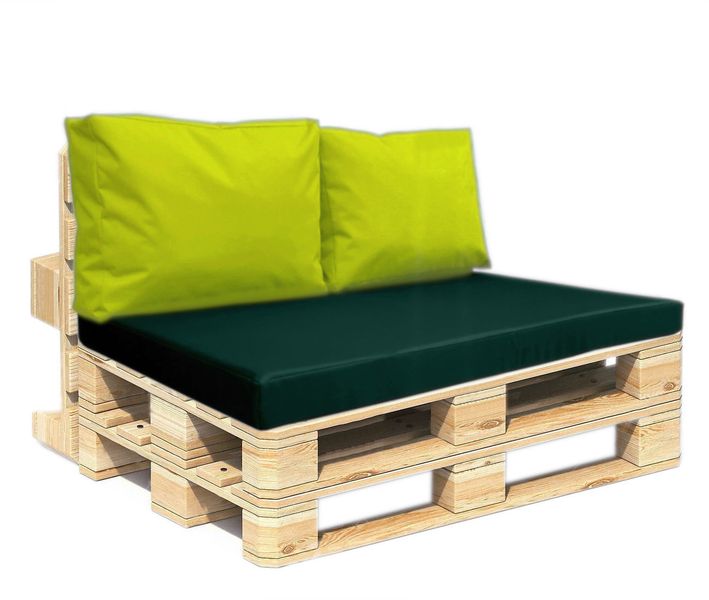 Комплект подушок для палет-дивана eGarden Premium texsilk 120x80x10 зелений/салатовий 5180 фото