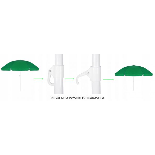 Пляжна (садова) парасолька підсилена з регульованою висотою Springos 240 см BU0004 2141 фото