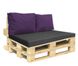 Комплект подушок для палет-дивана eGarden Premium texsilk 120x80x10 сірий/фіолетовий 5181 фото 1