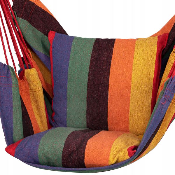Крісло-гамак сидячий (бразильський) з подушками Springos 130 x 100 см HM047 2811 фото
