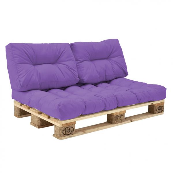 Комплект подушок eGarden Paletta для паллет-дивана бузковий 4321 фото