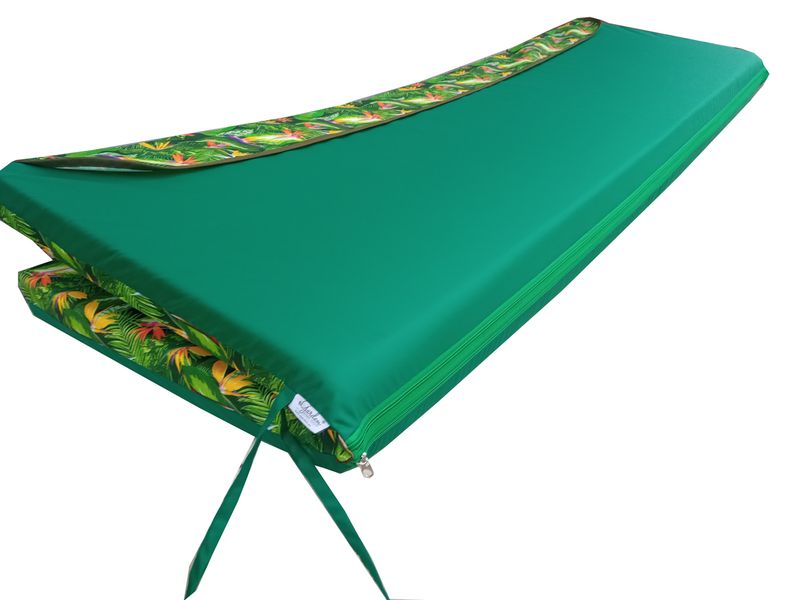 Комплект подушок для гойдалки водовідштовхуючий eGarden KOLIBRI 180x110x6 зелений тент 120x210 5183 фото