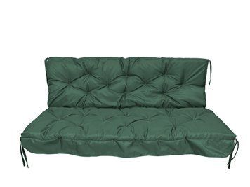 Матрац для гойдалки водовідштовхуючий eGarden LOFT 150x110x8 стьобаний темно-зелений 5806 фото